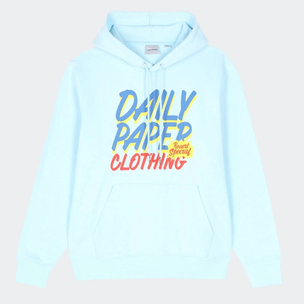 DAILY PAPER RENARY HOODIE in Cool Blue - Size 2XL - New w Tags